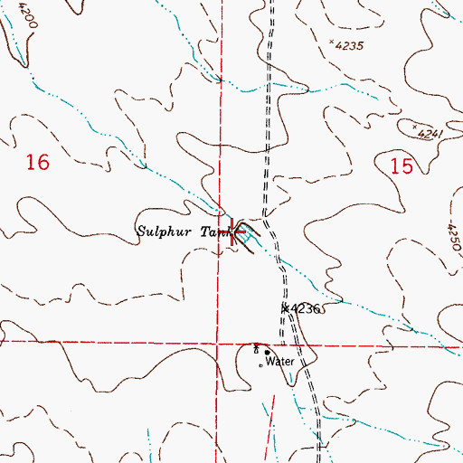 Topographic Map of Sulphur Tank, NM