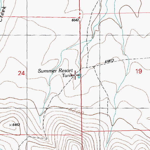 Topographic Map of Summer Resort Tank, NM