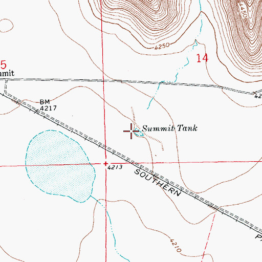 Topographic Map of Summit Tank, NM