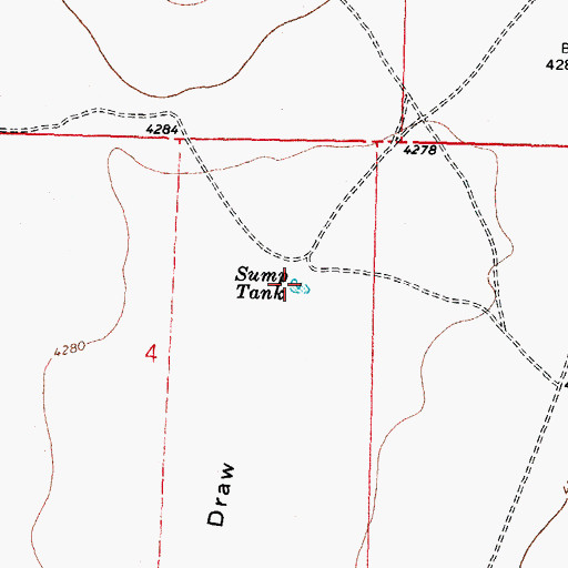 Topographic Map of Sump Tank, NM