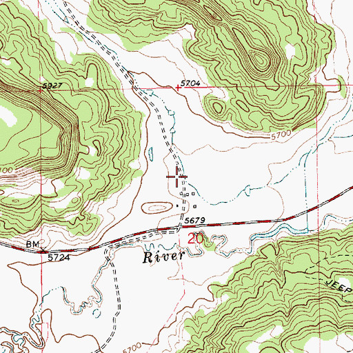 Topographic Map of Sumpters Canyon, NM