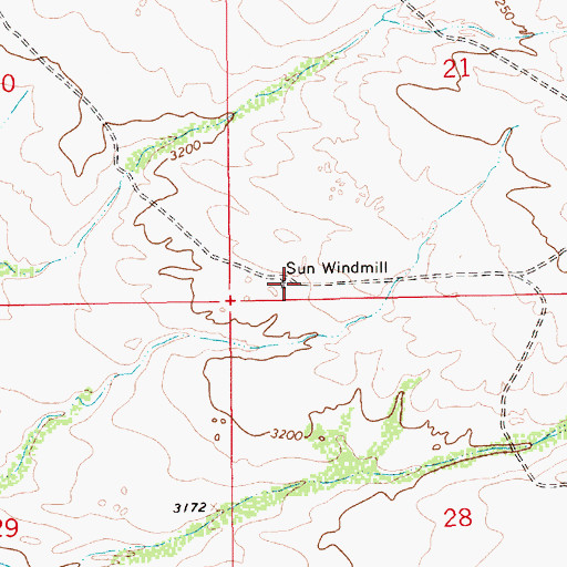 Topographic Map of Sun Windmill, NM