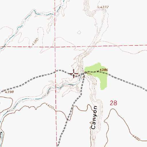 Topographic Map of Sunflower Canyon, NM