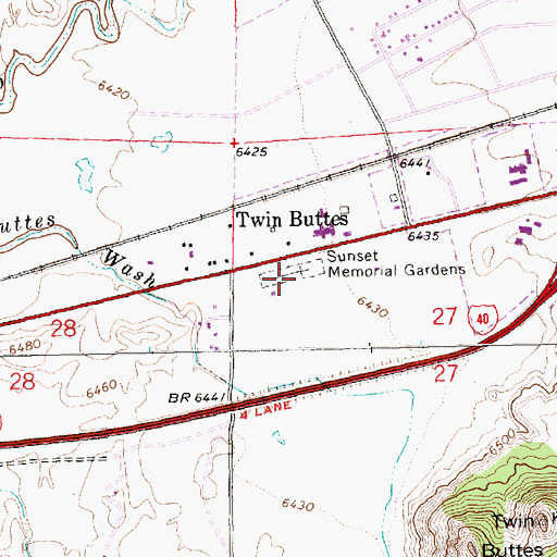 Topographic Map of Sunset Memorial Park, NM