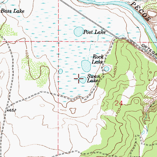 Topographic Map of Swan Lake, NM