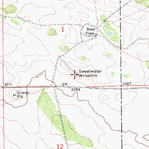 Topographic Map of Sweetwater Windmill, NM