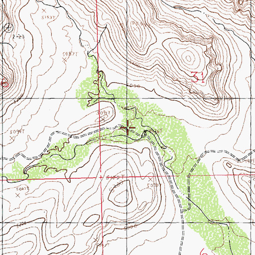 Topographic Map of Sycamore Well, NM