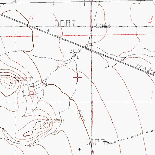 Topographic Map of T Pendleton Ranch, NM