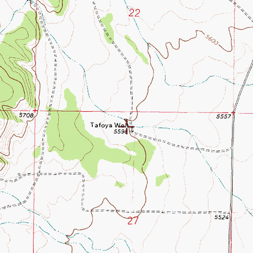 Topographic Map of Tafoya Well, NM
