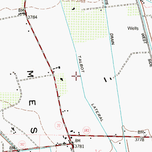 Topographic Map of Talbot Lateral, NM