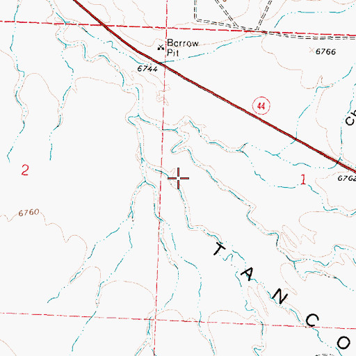 Topographic Map of Tancosa Wash, NM