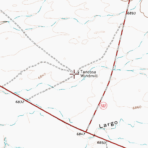 Topographic Map of Tancosa Windmill, NM