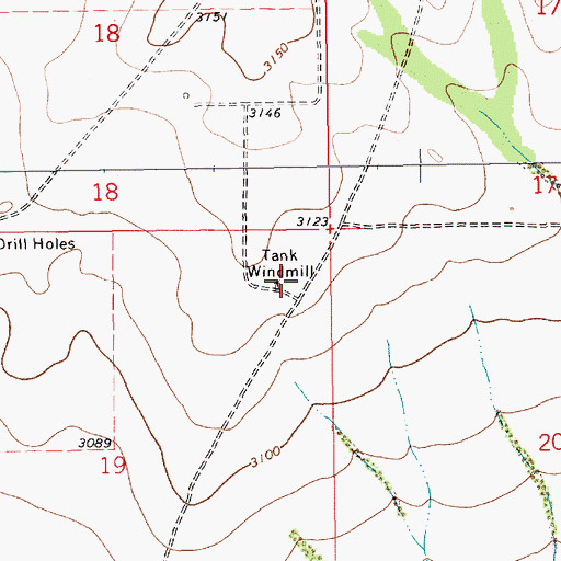 Topographic Map of Tank Windmill, NM