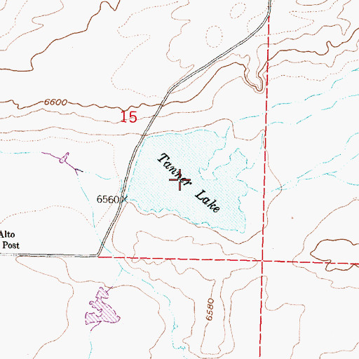 Topographic Map of Tanner Lake, NM