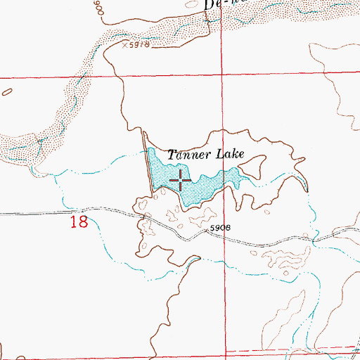Topographic Map of Tanner Lake, NM