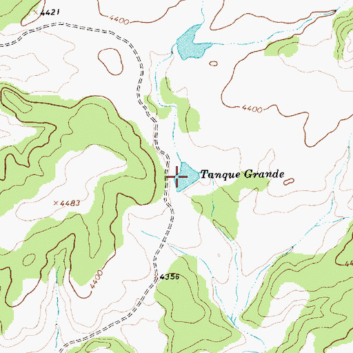 Topographic Map of Tanque Grande, NM