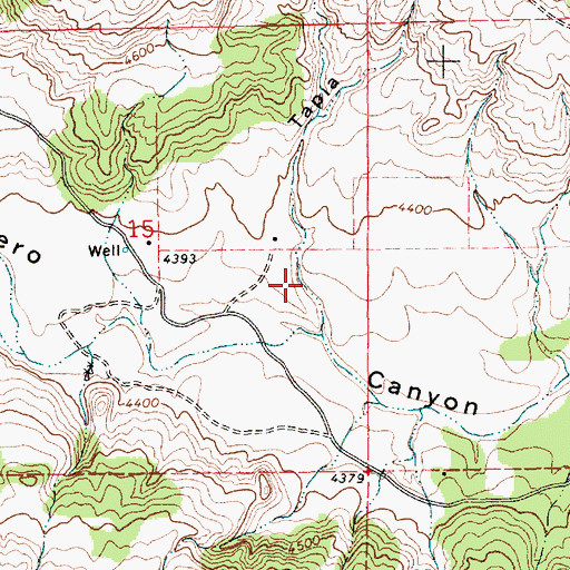 Topographic Map of Tapia Canyon, NM