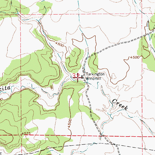 Topographic Map of Tarkington Windmill, NM