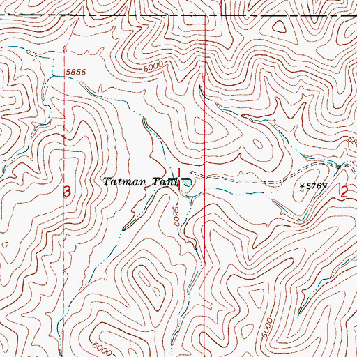 Topographic Map of Tatman Tank, NM