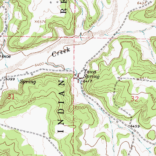 Topographic Map of Tawa Spring, NM