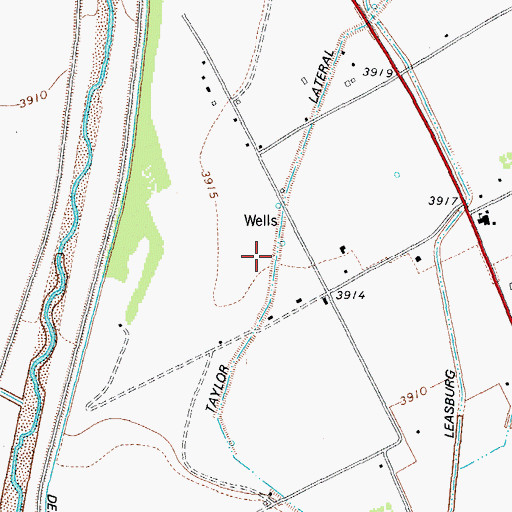 Topographic Map of Taylor Lateral, NM