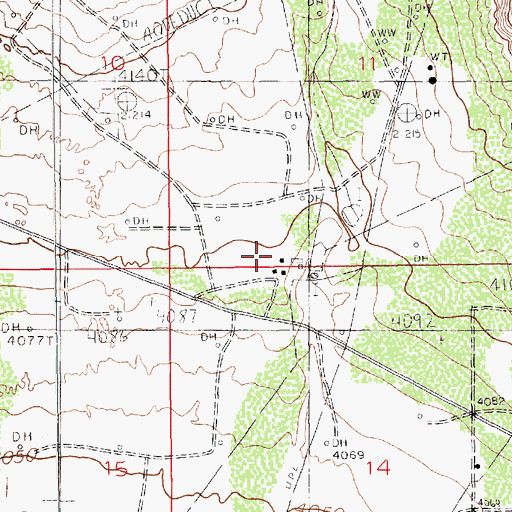 Topographic Map of Taylor Ranch, NM
