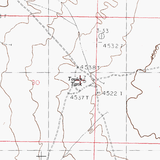 Topographic Map of Taylor Tank, NM