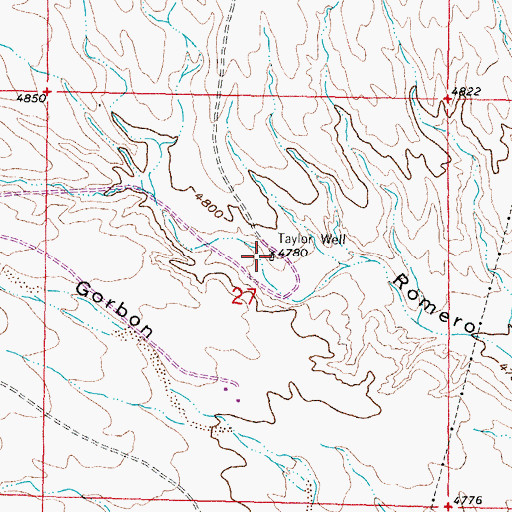 Topographic Map of Taylor Well, NM
