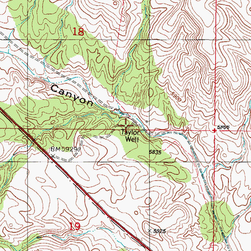 Topographic Map of Taylor Well, NM