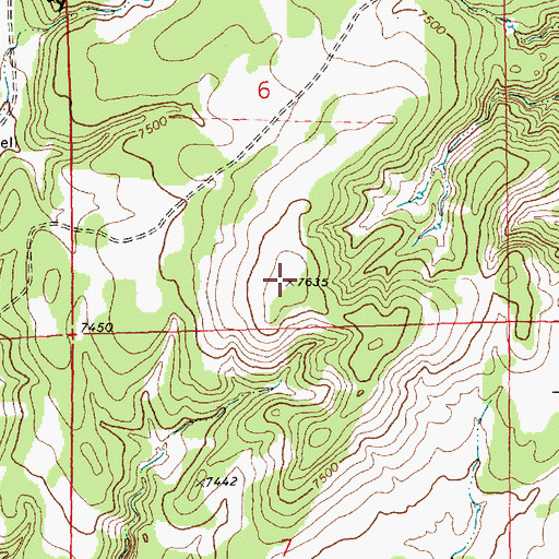 Topographic Map of Tejana Mesa, NM