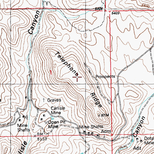 Topographic Map of Telephone Ridge, NM