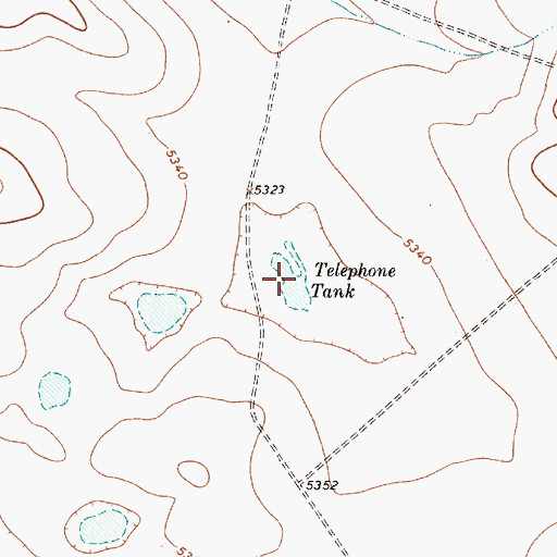 Topographic Map of Telephone Tank, NM
