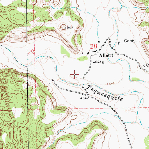 Topographic Map of Tequesquite Canyon, NM