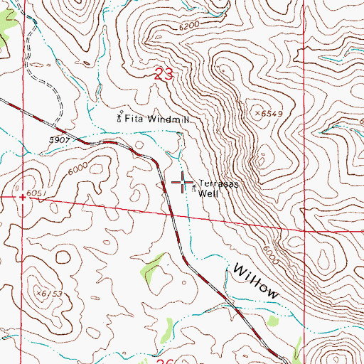 Topographic Map of Terrasas Well, NM