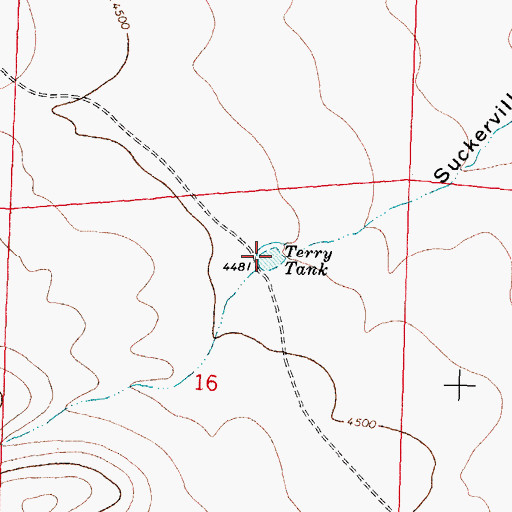 Topographic Map of Terry Tank, NM