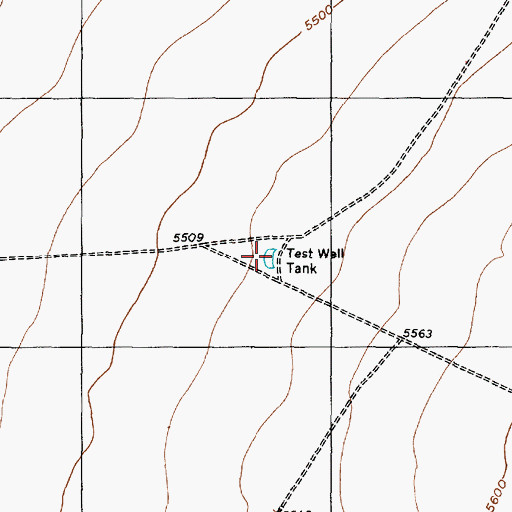 Topographic Map of Test Well Tank, NM