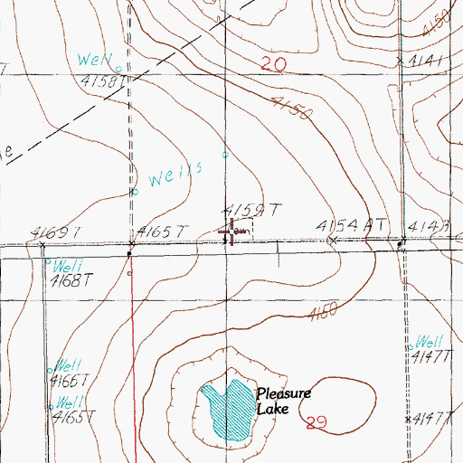 Topographic Map of Texico Cemetery, NM
