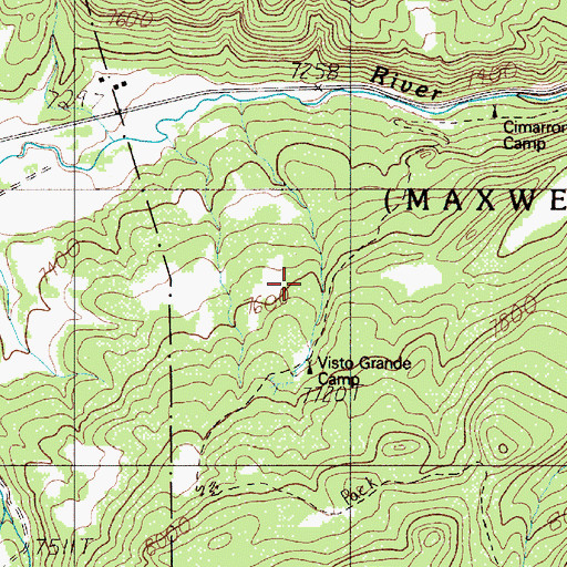 Topographic Map of The Bench Trail Camp, NM