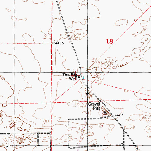 Topographic Map of The Big Well, NM