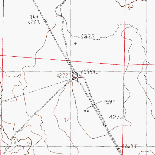 Topographic Map of The Tub, NM