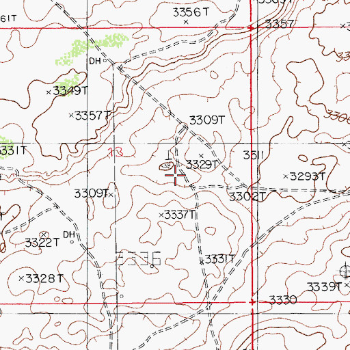 Topographic Map of Thirteen North Lake Well, NM