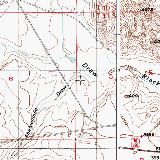 Topographic Map of Thirteenmile Draw, NM