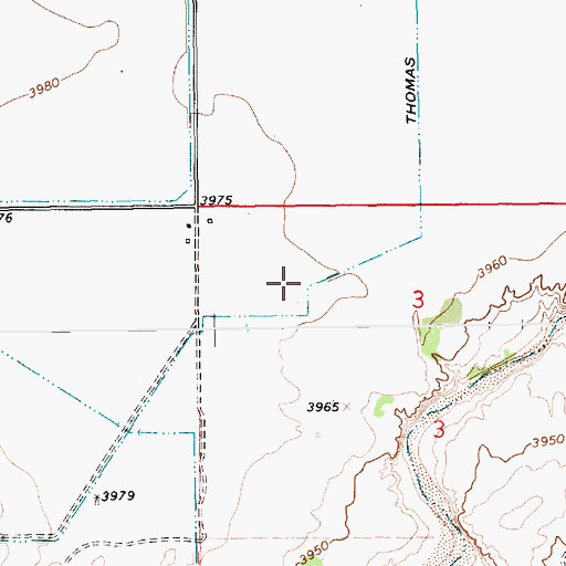 Topographic Map of Thomas Lateral, NM