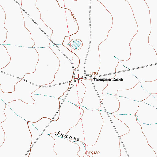 Topographic Map of Thompson Ranch, NM