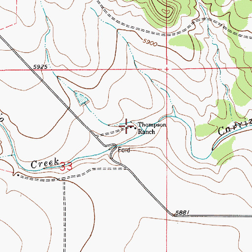 Topographic Map of Thompson Ranch, NM