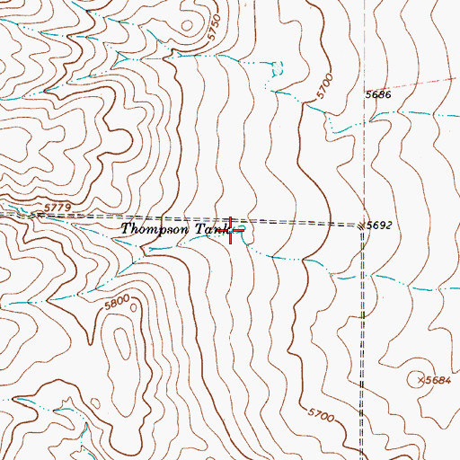 Topographic Map of Thompson Tank, NM