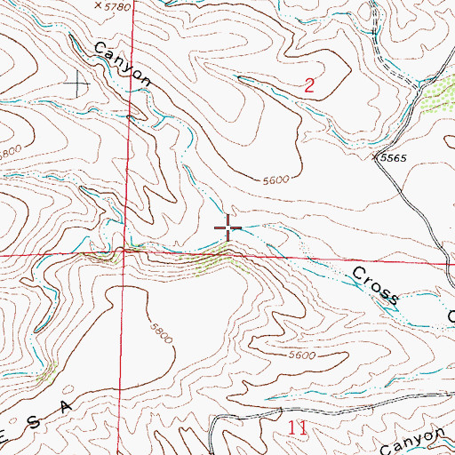 Topographic Map of Thumb Tank Canyon, NM