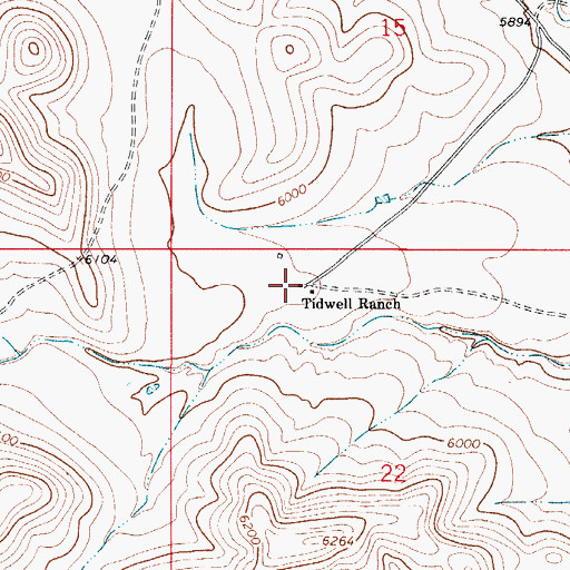 Topographic Map of Tidwell Ranch, NM