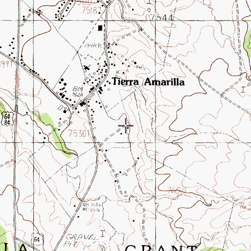 Topographic Map of Tierra Amarilla Ditch, NM