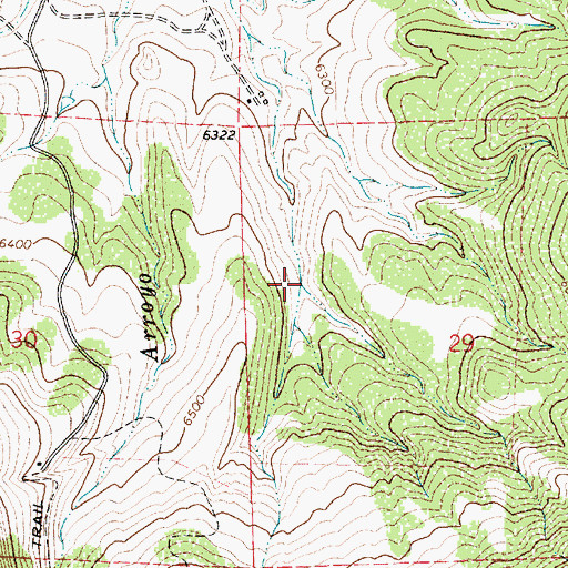 Topographic Map of Tijeras Rincon, NM